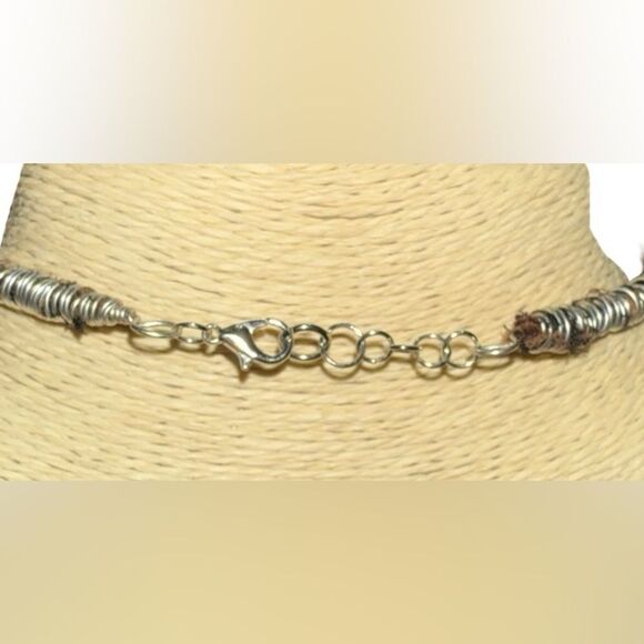 Bandana Necklace Cross Charm Leopard Print Braided - Picture 3 of 3